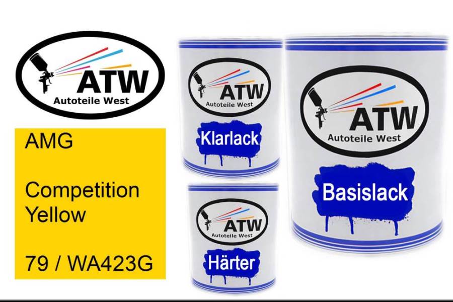 AMG, Competition Yellow, 79 / WA423G: 1L Lackdose + 1L Klarlack + 500ml Härter - Set, von ATW Autoteile West.